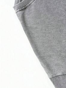 1pc Men's Pattern Washed T-Shirt - Double Sided Printing, 100% Cotton, Short Sleeved, Summer Casual T-Shirt, Black With White Star Design, Loose Fit, Machine Washable, Daily T-Shirt |   Loose Fit Shirt |   100% Cotton T-Shirt, Cotton T-Shirt Shirts  Mens Clothes - 灰色 - 查看 7