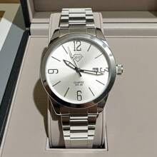 DHP Men's Dress Watch - Assorted Colors, Waterproof. - Silver White 2 - View 6