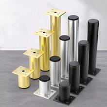 50-180mm Patas de mueble de aleación de aluminio, 2 piezas de repuesto resistentes al desgaste para mesita de noche, caja de almacenamiento, patas antiarañazos ajustables con tornillos, accesorios de muebles - Multicolor - Ver 9