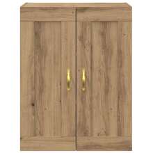 Larryhot Pensile Rovere artigianale 69,5 x 34 x 90 cm Legno multistrato,Robusto e durevole, facile da montare, la scelta ideale per l'arredamento della casa - Castano - Visualizzare 6