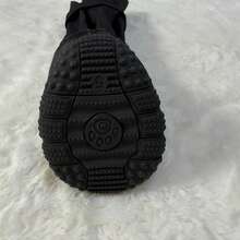 4pcs/Set All-Season Pet Dog Shoes, [Material]: Raincoat Fabric + Rubber Sole + Reflective Strap & Hook And Loop, Outdoor Walking Waterproof Anti-Slip Warm High-Top Double Strap Elastic Shoes For Small/Medium/Large Dogs, Pet Training Supplies, Suitable For Christmas, Valentine's Day, Eid, Easter, New Year Birthday Gifts - Black - View 4