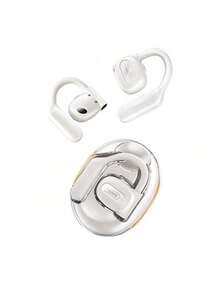 REMAX OpenBuds P5 Pro Open-Back Bluetooth Earbuds Feature Intelligent Ear Detection, AI Call Noise Reduction Technology, Intelligent Hands-Free Calling, Touch Controls, Synchronized Audio And Video With Zero Latency, And A Game Mode In Jade White. - Elephant White - View 1