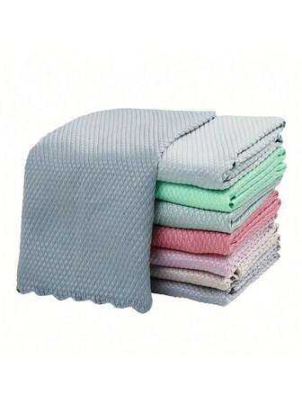 5/10 Magiska rengöringsdukar - Fiskfjäll Glastorkningsduk Bilfönster Spegelrengöringsduk Icke-märkande och återanvändbar Lämplig för rengöring av kök Speglar Glastallrikar Skärmar Rengöringsmedel och verktyg