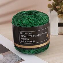 1 Roll, 120m Multicolor Metallic Yarn, Suitable For DIY Handmade Crochet, Gift Wrapping, Christmas Decorations - Handicrafts And Holiday Items, Lace And Home Decor For Christmas Decoration Making - Multicolor - View 13
