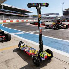 Regalo Navideño Niños  Patinete 3 Ruedas Ruedas Luminosas Vibrantes Equilibrado Ambiente Festivo Navideño Juguete Exclusivo - Multicolor - Ver 3