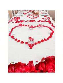 2000pcs Artificial Red Rose Petals,Romantic Handmade Flowers,Suitable For Wedding Party Room Layout Home Decoration,Birthday Decoration,Table Centerpieces,Bedroom Decoration,Room Decoration,Bathroom Decoration,Valentine's Day Gift,Graduation Decoration, Valentine's Day Decoration