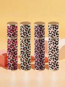 1pc 5ml Textured Leopard Print Square Perfume Refill Bottles, Portable Refillable Perfume Spray Bottle,Leopard Print And Flower Pattern Travel Spray. Portable Travel Bottom Direct Filling Perfume Bottles, Square Portioning Bottle, Spray Bottle. Reusable. - Multicolor 3 - View 4