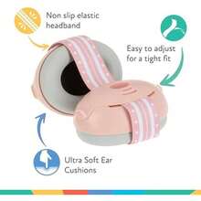 Nuby Soft Sounds - Orejeras ajustables para bebé para protección contra ruidos fuertes, ideales para espectáculos de aire, fuegos artificiales, viajes en vuelo y mucho más Azul solamente. - rosa - Ver 5