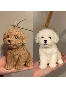 Teddy Puppy Silicone Mold – Cute Dog Design For DIY Candles, Soaps, Resin Crafts & Valentine's Day Gifts - White - View 6