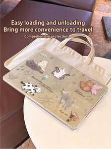 1 pieza Carcasa de portátil de acrílico transparente brillante: Diseño de patrón de animales de dibujos animados, Ligero y a prueba de golpes, Diseño de ventilación 3D, Se adapta a varios modelos (Air 13 2025/Pro 16 M4 etc.), Esencial para la oficina y el estudio - Multicolor - Ver 7