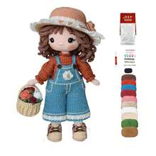 1 Set de Kits de Ganchillo para Principiantes, Patrón de Ganchillo de Niña Flor Lindo, Kit de Manualidades de Ganchillo DIY con Tutoriales de Video Paso a Paso e Instrucciones, Ideal para Adultos Principiantes de Tejido - Multicolor - Ver 8