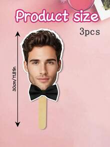 1 Conjunto de Acessórios Personalizados para Cabine Fotográfica de Recém-Casados, Impressão de Retrato Personalizada, Máscaras Faciais Engraçadas para Segurar, Pedestais Personalizados de Personagens Virtuais, Acessórios Personalizados para Segurar o Rosto de Recém-Casados. Cabine Fotográfica para Festa de Aniversário, Casamento, Formatura, Decorações Criativas para Eventos, Presentes Personalizados