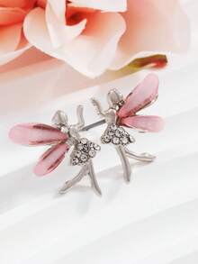 1 Pair Cute Fairy & Elf Elegant Minimalist Chic Earrings - Pink - View 3