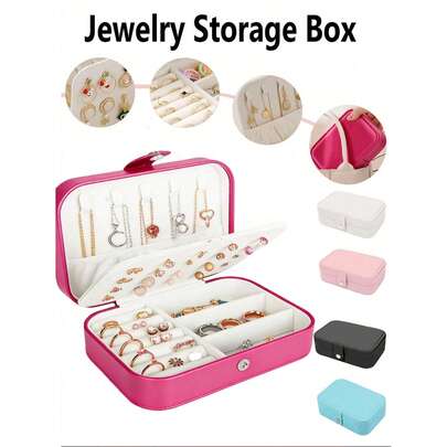 1 hộp đựng trang sức du lịch di động, hộp trang sức mini, hộp đựng trang sức nhỏ gọn, hộp trưng bày nhẫn đa năng, hộp đựng bông tai, dây chuyền, mặt dây chuyền, hộp quà tặng, hộp đựng trang sức bằng polyester chống thấm nước, hộp trưng bày trang sức dung tích lớn.