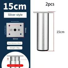50-180mm Patas de mueble de aleación de aluminio, 2 piezas de repuesto resistentes al desgaste para mesita de noche, caja de almacenamiento, patas antiarañazos ajustables con tornillos, accesorios de muebles - Multicolor - Ver 10
