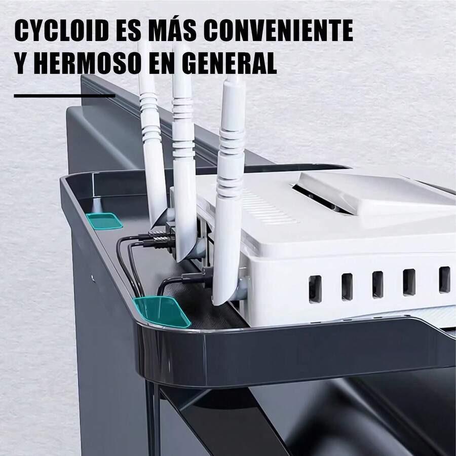 Estante Organizador de 30cm en Negro de ABS - Soporte para Pantalla, Monitor, Celular y TV, No Requiere Ensamblaje, Carga de 3 kg - Negro - Ver 1