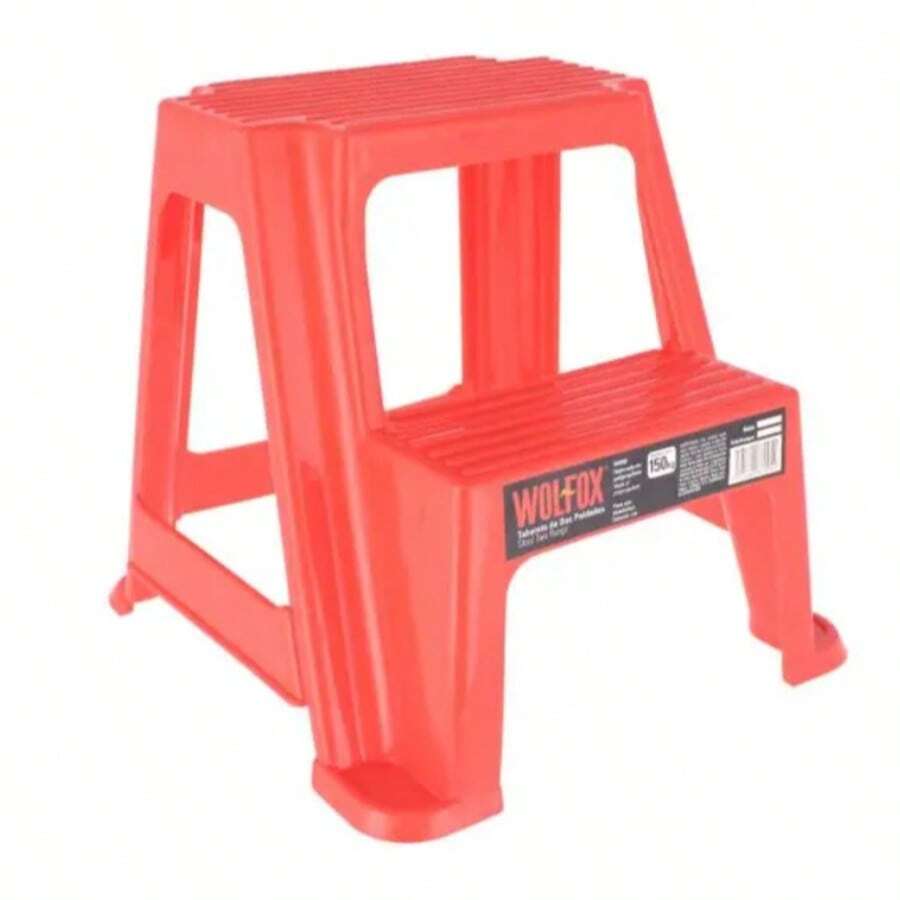 Taburete de 2 Peldaños WF0597 Wolfox | Escalón Doble para Uso Doméstico - Naranja - Ver 1