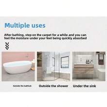 Absorbent Bathroom Mat, Simple Home Bathroom Floor Mat, Entrance Door Non-Slip Mat