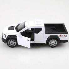1 pieza (en bolsa) Escala 1/36, unicolor, Body de vehículo de juguete de aleación de zinc, réplica de la camioneta F150, adecuado para niños a partir de 3 años. Coche de juguete de aleación individual con mecanismo de extracción, se pueden abrir ambas puertas laterales. Ideal para regalos festivos, colecciones de juguetes, réplica de alta calidad de coche de juguete de aleación fundida, camioneta de estilo todoterreno de aleación de zinc para mayores de 3 años. Camioneta blanca - Blanco - Ver 4