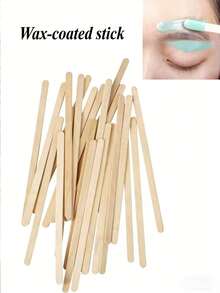 100pcs/50pcs/20pcs Beauty Hair Removal Wooden Stick Care Tools, Disposable Wooden Stick Hair Removal Wax Preparation And Application Tools, Wooden Chips