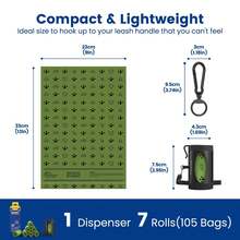 Pawview Stylish Dog Poop Bag Holder Set, 105 Lavender Scented Waste Bags, Extra Thick & Leak-Proof, Premium Material, Easy Pet Walking For Women & Pet Moms - 黑色 - 查看 3