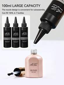 AiFer 3件套，100毫升免擦拭亮面甲油、底油和哑光甲油，持久光泽，适合居家美甲和美甲沙龙DIY美甲护理