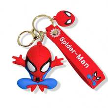 漫威蜘蛛侠钥匙扣 - 官方复仇者联盟超级英雄吊坠，漫画主题配饰，送给粉丝、孩子和朋友的礼物（卡通风格） - 彩色 - 查看 11