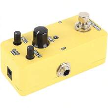 Pedal de Efectos de Guitarra Eléctrica, Pedal de Modulación Versátil de Tamaño Pequeño, Controles Potentes para Practicar Guitarra (Distorsión dorada) - Sobremarcha amarilla - Ver 10