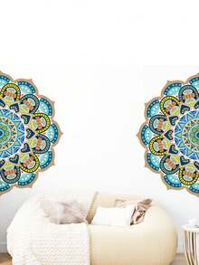 Mittlerer Osten Festliche hellgrüne gemusterte Wandaufkleber, selbstklebend und abnehmbar für Wohnzimmer Hintergrundwand Dekoration, moderne Aufkleber um eine ruhige Heimatmosphäre zu schaffen. - Verschiedenfarbig - Übersicht 4