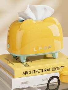 1pc Luxury Paper Towel Box, Vintage Desktop Tissue Holder, Multi-Functional For Living Room, Vanity - Multicolor - View 9