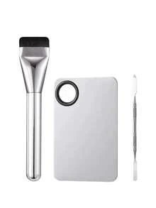 Stainless Steel Foundation Make-Up Makeup Palette Makeup Palette Mini Ring Makeup Palette Makeup Tool Set - Black and White - View 1