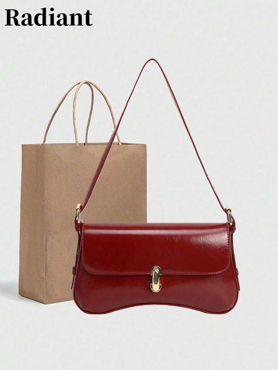New Spanish Women's Flap Shoulder Bag, Commuter Fashion Versatile Minimalist Underarm Bag, Handbag (Gift Bag Not Included)