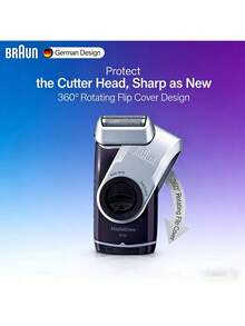 Braun M60 輕量化輕便刮鬍刀 118g機身 口袋隨行收納 乾電池即裝即用 旋蓋保護 SmartFoil刮鬍系統 黑色 - 黑色 - 查看 6