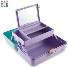 Caboodles Twilight Disco - On--go Girl Costmetic Organizador de maquillaje y accesorios Estuche de transporte, color plateado brillante(Crema de mar sobre lavanda) - Multicolor - Ver 9