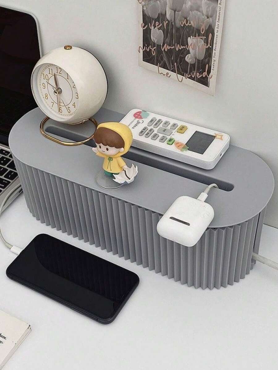 Oaoleer Cable Management Box With 10 Cable Ties, Organizer Box For Power Strips, Surge Protectors, Chargers, Adapters, TV Computer Wires Cable Hider Box For Home/Office - 海藍色 - 查看 1