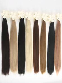 1pc 18 Inch Straight Hair Ponytail Wig With Clip, Suitable For Women - Multicolor - View 7