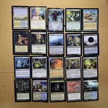 New 108 Pcs MTG Magic Cards Proxy Black Core Paper With Hologram Cards All Rare Expensive Cards - Beige - View 5