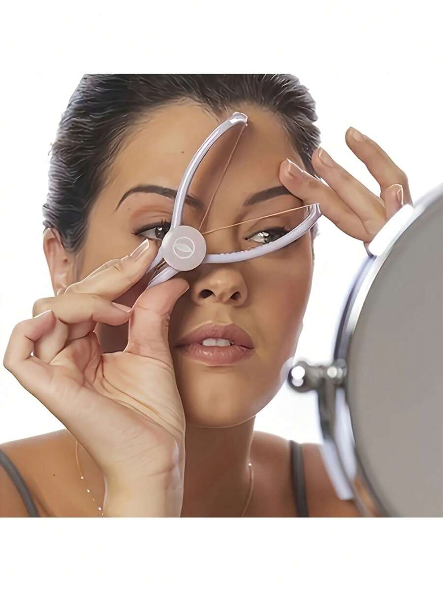 1pc Face Hair Remover, Women's Facial Hair Removal Tool, Painless Face Hair Removal Device, Spring Loaded Eyebrow Tweezers, Suitable For Cheeks, Eyebrows And Chin - 1 - View 1