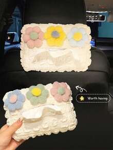 1pc Car Tissue Box, Car Tissue Drawer, Armrest Box, Visor Clip Seat Hanging Cute Minimalist High-End Tissue Holder - one-size - View 12