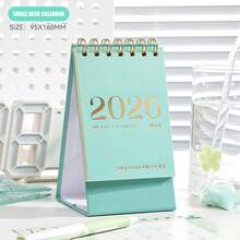 1本2026年新款极简桌面日历，学生自律计划本，纯色月历，重要事件备忘录，多功能桌面日历计划本 - 單件 - 查看 11