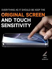 3 Stücke 9D Vollabdeckung gehärtetes Glas Bildschirmschutz, kompatibel mit iPhone 17 Pro Max/17 Pro/17/16 Pro Max/16 Pro/16 Plus/16/15 Pro Max/14 Pro Max/13/12, kratzfest, glatte Oberfläche, Handyzubehör, Handybildschirmschutz, Bildschirmschutz Essentials, geeignet für täglichen Schutz, Büro, Zuhause, wasserdicht, stoßfest, kratzfest - Transparent - Übersicht 5