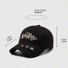 Baseball Cap For Women Men Casual Letters Embroidery Breathable Outdoor Adjustable Trucker Hat - Coffee Brown - View 6