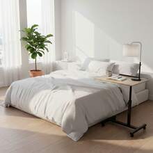 Ecommerc3 MOBLEKIT | Bàn phụ cho sofa hoặc giường ngủ bằng gỗ và kim loại, kiểu cố định hoặc điều chỉnh được với tùy chọn bánh xe, bàn làm việc nhỏ gọn cho gia đình - Miễn phí vận chuyển ✅ Giao hàng 24/48 giờ đến Tây Ban Nha (Bán đảo) - Negro Mesa 2: 60x40x59-89 CM - Xem 7