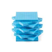 hand2mind 5542 Bloques azules de plastico de base diez juego de pisos bloques de valor posicional base 10 de matematicas para niños suministros de escuela en casa de jardin infantes juego de 10Duradero y cultiva el interés de los niños - Multicolor - Ver 7