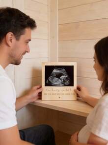 木质婴儿相框，孕期纪念相框，适合作为礼物送给妈妈、妻子、女友、爸爸、闺蜜、宝宝