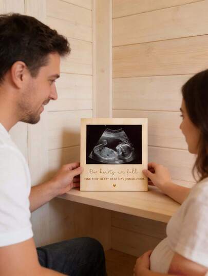 Wooden Baby Photo Frame, Pregnancy Keepsake Frame, Suitable As Gift For Mom, Wife, Girlfriend, Dad, Best Friend, Baby