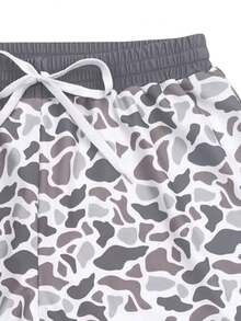 Camo Shorts For Men,Summer Casual Beach Stretch Shorts With Drawstring - 18 - 查看 4