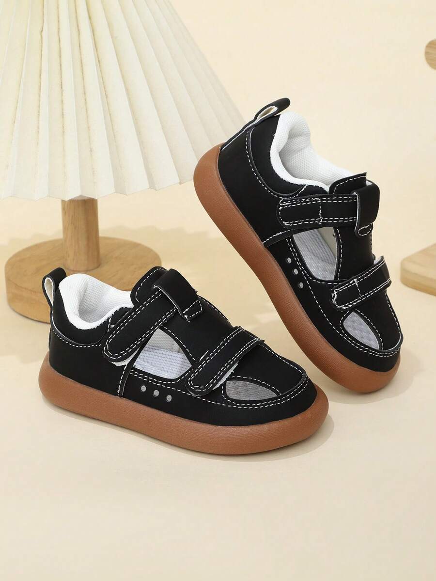 Toddler Boys/Girls Closed Toe Sandals, Infant Soft Bottom Anti-Slip Anti-Kick Functional Sandals - Black - View 1