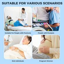 Unisex Bedpan With Plastic Protective Cover And Handle, Easy To Place And Disassemble, Anti-Spill, Durable And Easy To Clean, Suitable For Elderly And Adults, White