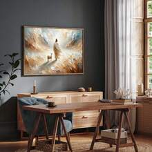 1pc Unframed Canvas Poster, Religious Wall Arts, God Leaves The 99, God With The Lost Sheep, Ideal Gift For Bedroom Living Room Corridor, Wall Art, Wall Decor, Winter Decor, Room Decoration - Multicolor - View 3